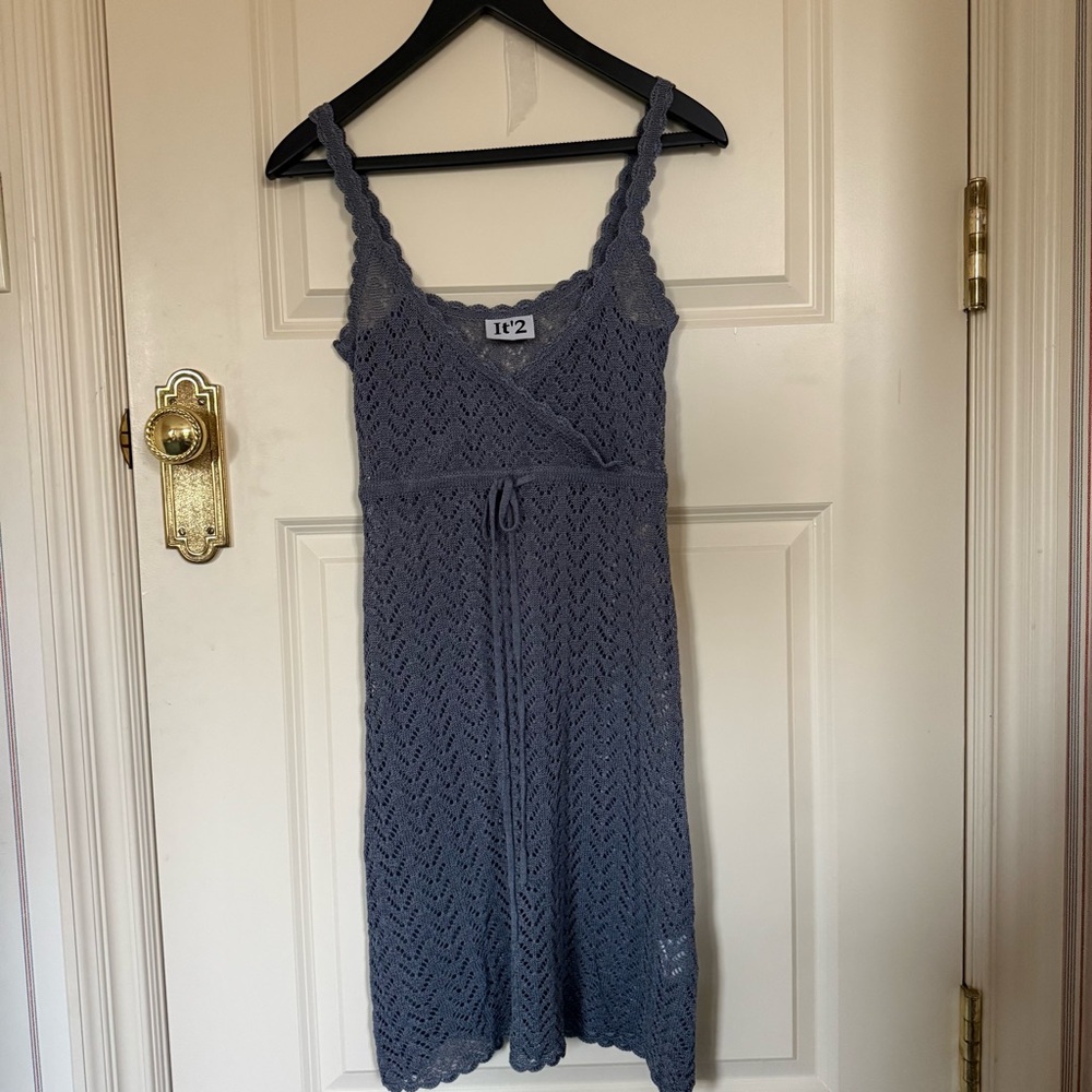 Crochet Knit Sleeveless Dress xs